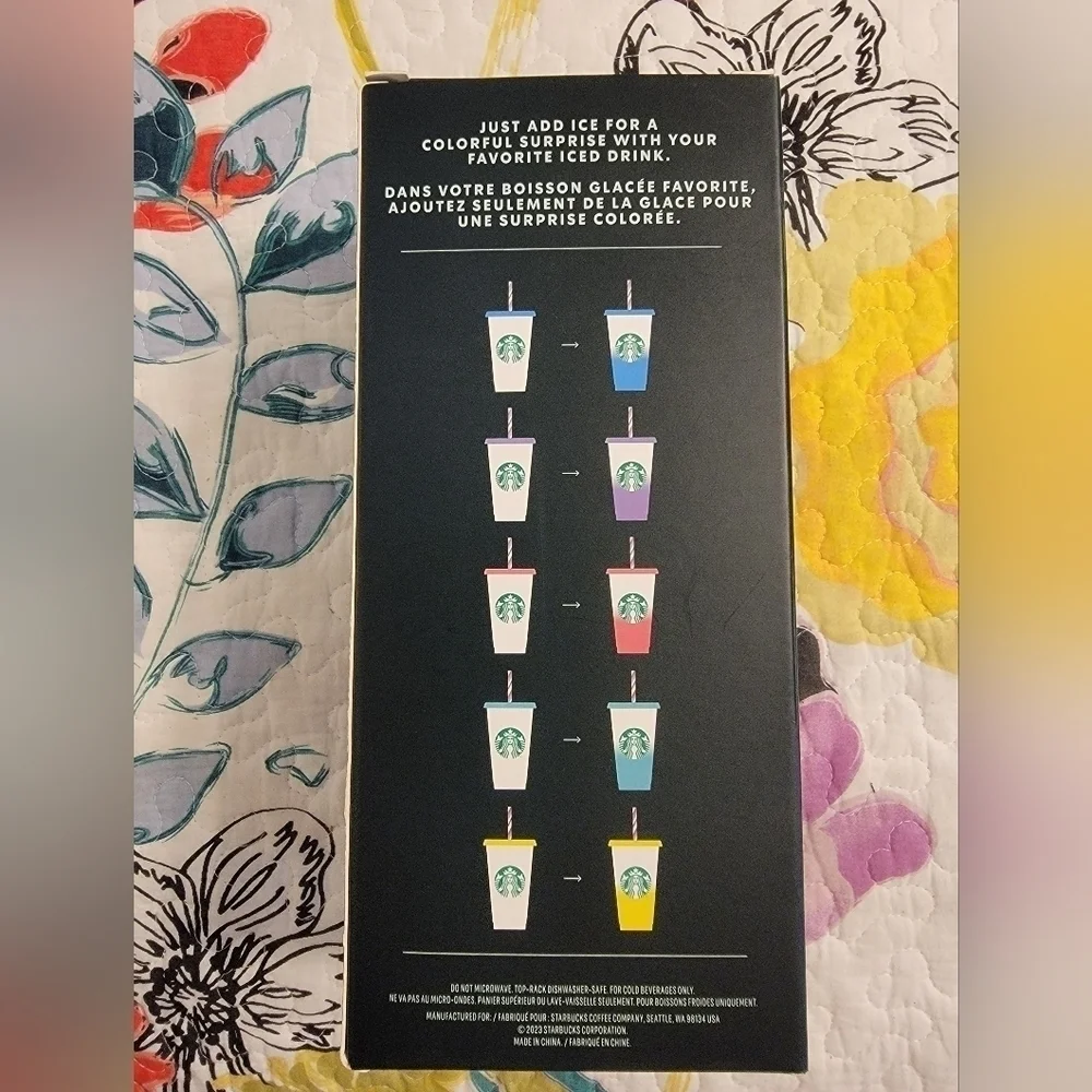 Starbucks 2023 Mystery Color Changing Reusable Cold Cups, 5 pk